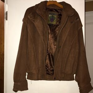 Men’s brown leather jacket